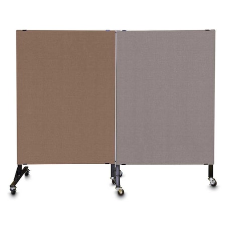 United Visual Products Enclosed Corkboard, 1 Door, 72"x48", 4" Fra UV3426-SATIN-COBACC